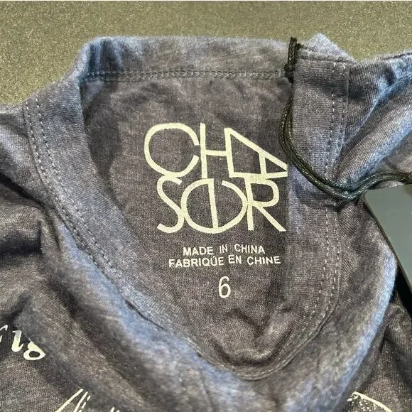 NWT Chaser Football Helmet Graphic Long Sleeve Tee, Navy, Boys Size 6 - Picture 4 of 4